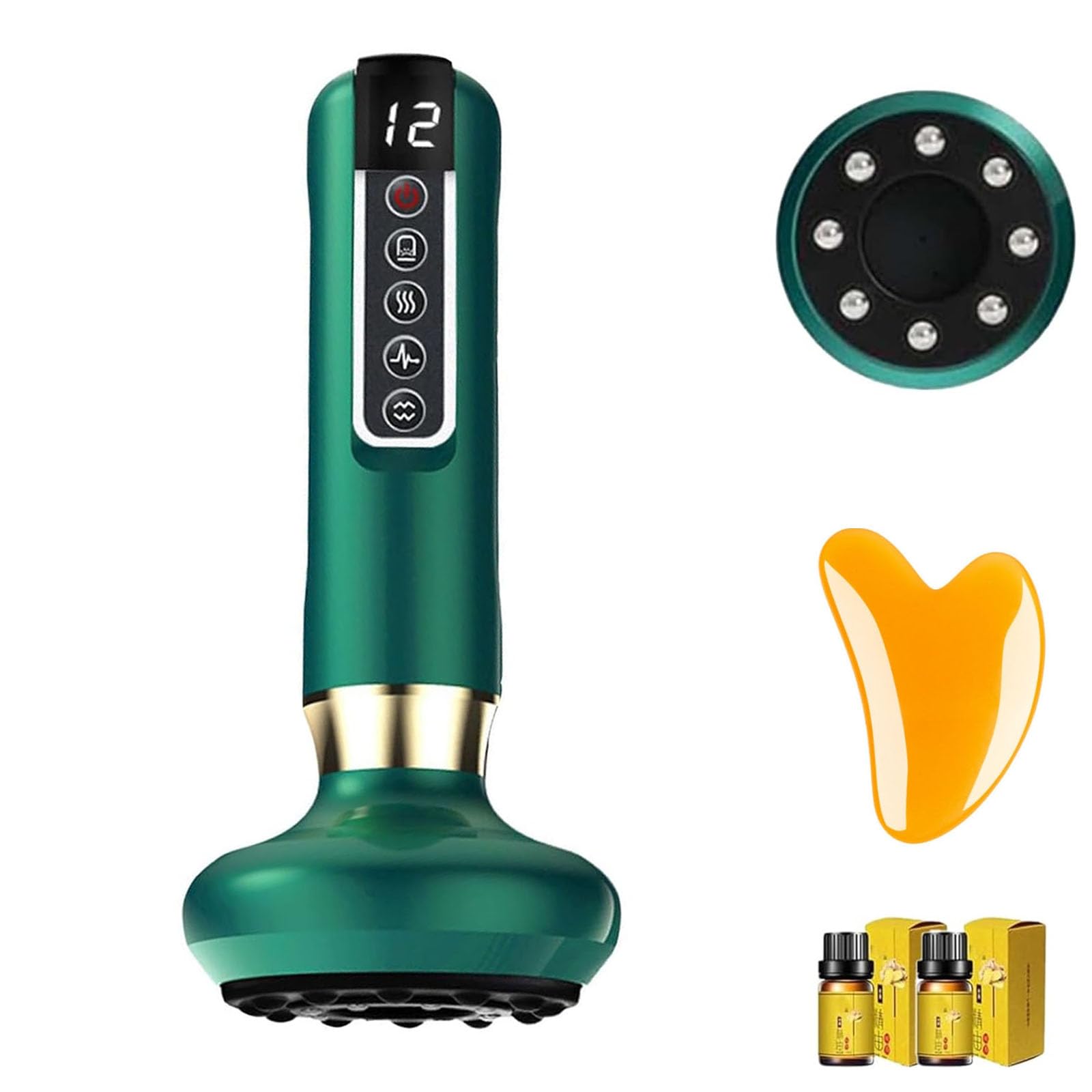 Glowfit Cellulite Massager, Rechargeable & Cordless Anti-CeIIulite Massage Tool for Body Sculpting Abdomen, Waist, HIPS, Arms & 