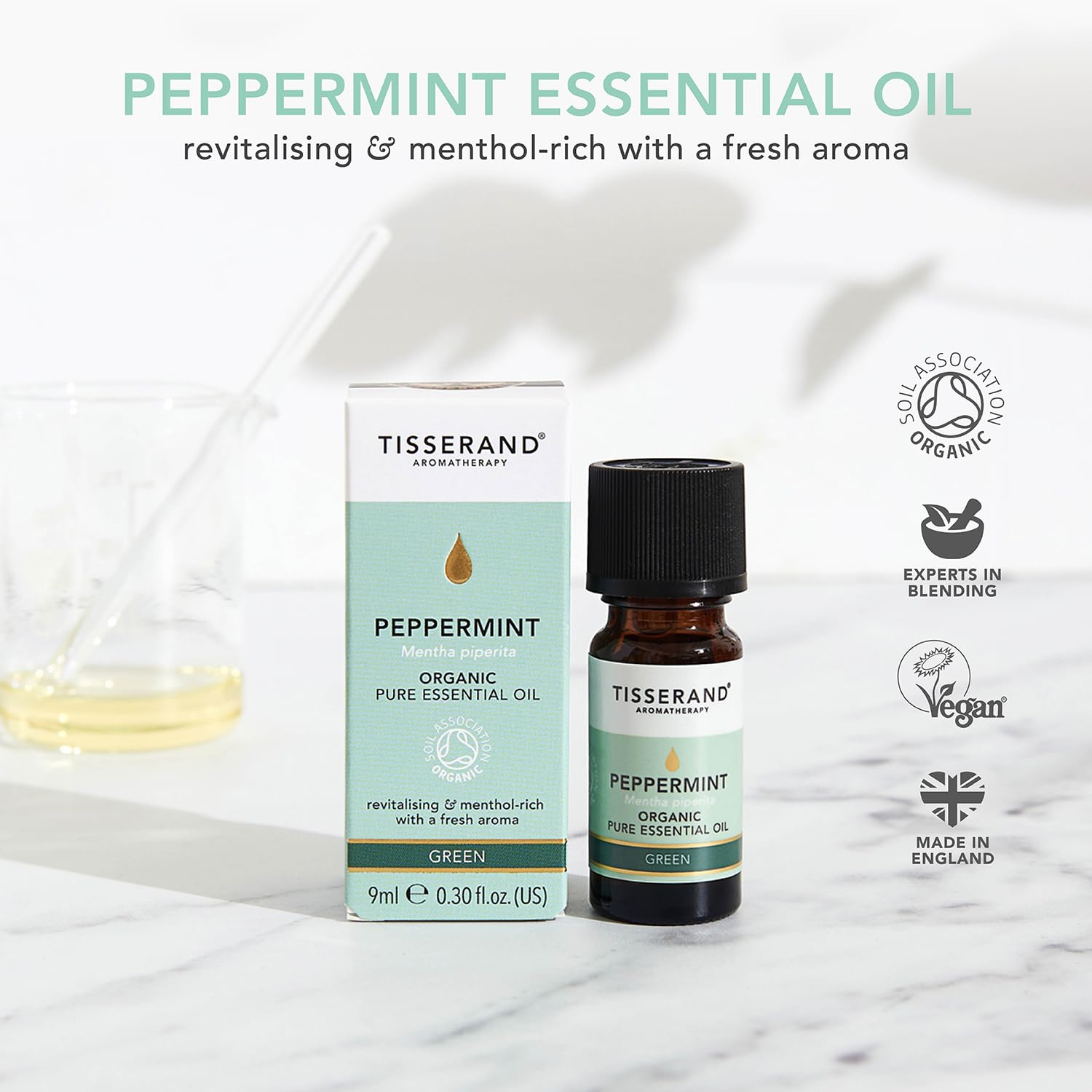Tisserand Aromatherapy, Peppermint, 0.32 Ounce
