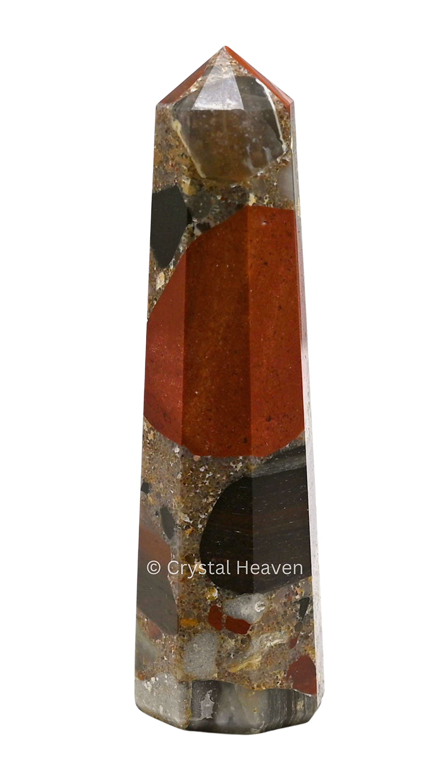 Crystal Heaven Spotted Jasper Crystal Tower Obelisk Point For Chakra, Healing And Balancing  Aaa Grade Original Certified Gemst