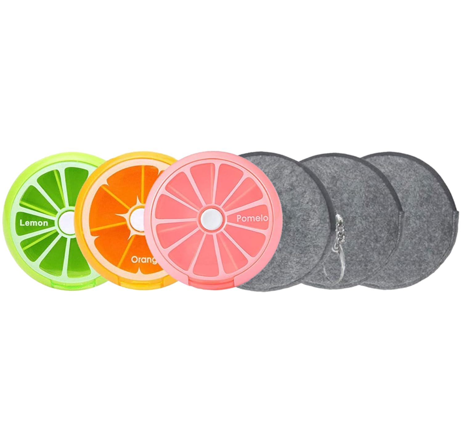 Pill Cases Pill Box Weekly 3 Times 7 Compartments Large Medicine Pill Organizer (Group 3PCS+Bag 3PCS)