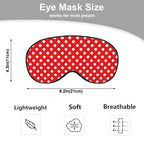 NOHSHE Polka Dot Sleep Mask Eye Mask White Dots Red Classic Retro Sleep Mask Light Blocking Adjustable Smooth Soft Eye Masks for