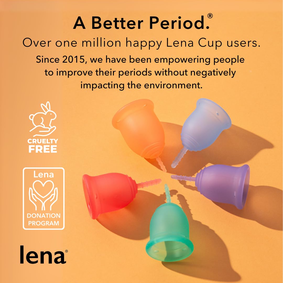 Lena Menstrual Cups, Reusable Period Cup, Tampons,Period Underwear and Menstrual Pads Alternative, Feminine Care, FSA Eligible,