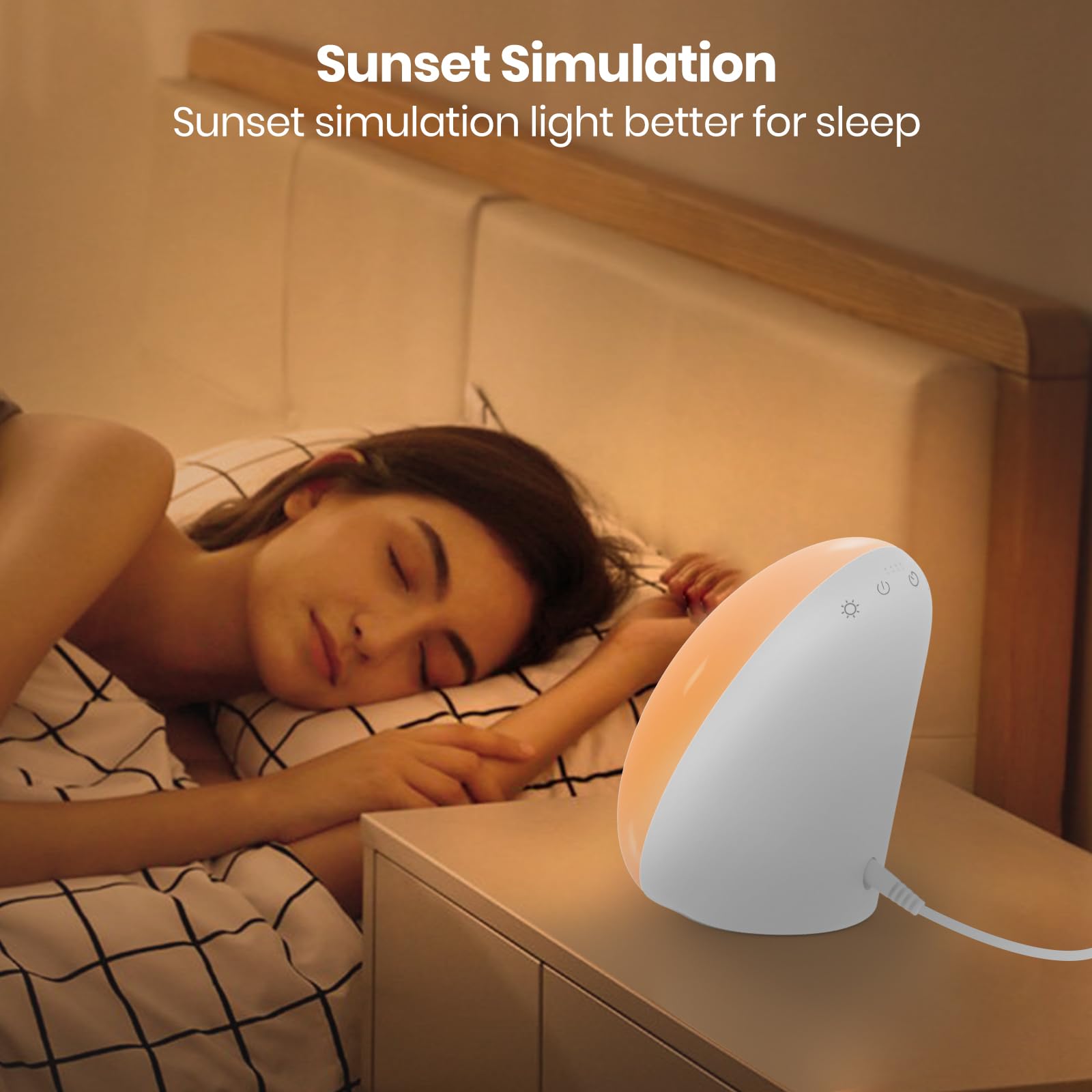 LASTAR Sun Lamp, 10,000 Lux Sunlight Lamp with 4 Color Temperatures & 5 Brightness & 1H Timer, Touch Control Daylight Lamp with