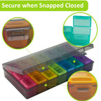 GOGOODA Weekly Pill Organizer 3 Times a Day, Pill Holder Box 7 Day, Daily Pill Organizer Case for Vitamins/Fish Oils/Supplements