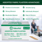 Value Aid Assorted Fabric Plasters - Box of 100