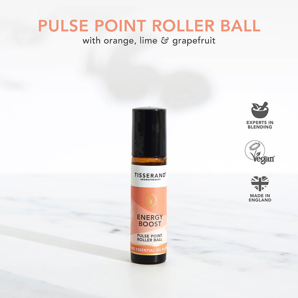 Tisserand Aromatherapy Energy Boost Pulse Point Roller Ball, 10 ml