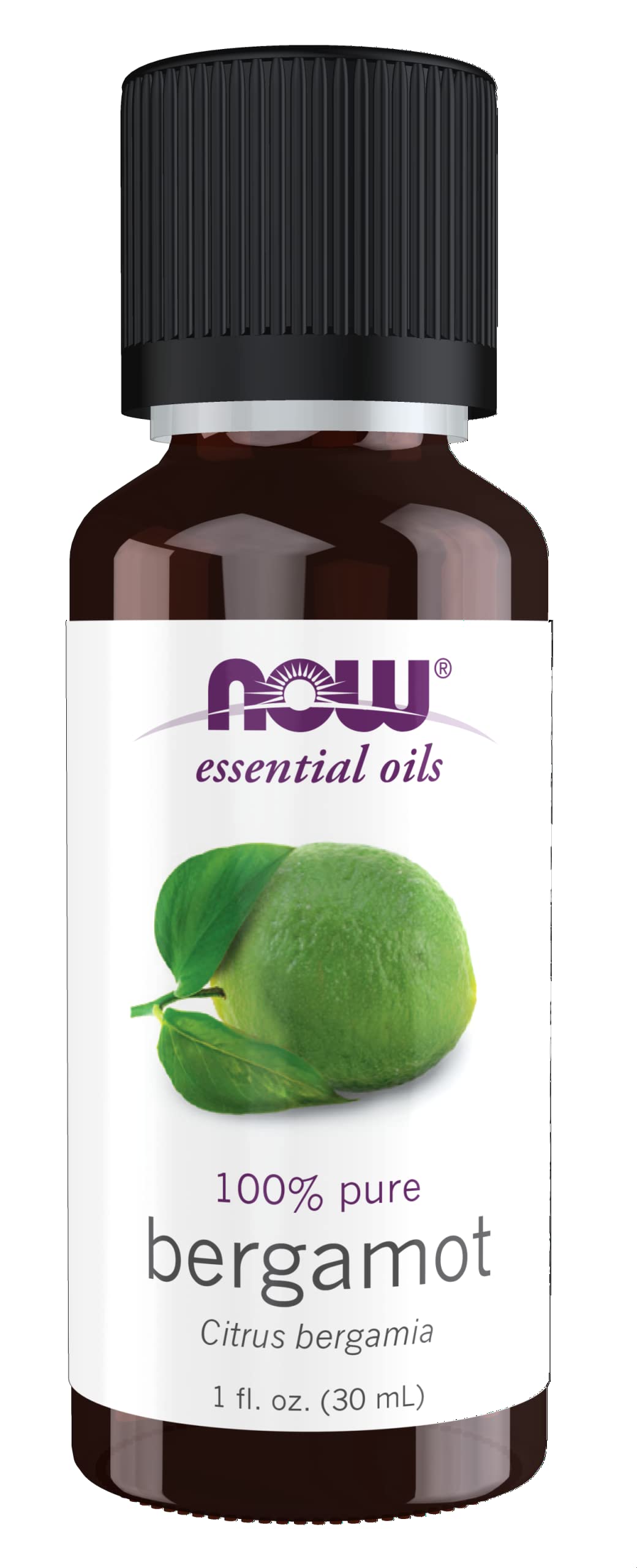 NOW Essential Oils, Bergamot Oil, Sweet Aromatherapy Scent, Cold Pressed, 100% Pure, Vegan, Child Resistant Cap, 1-Ounce