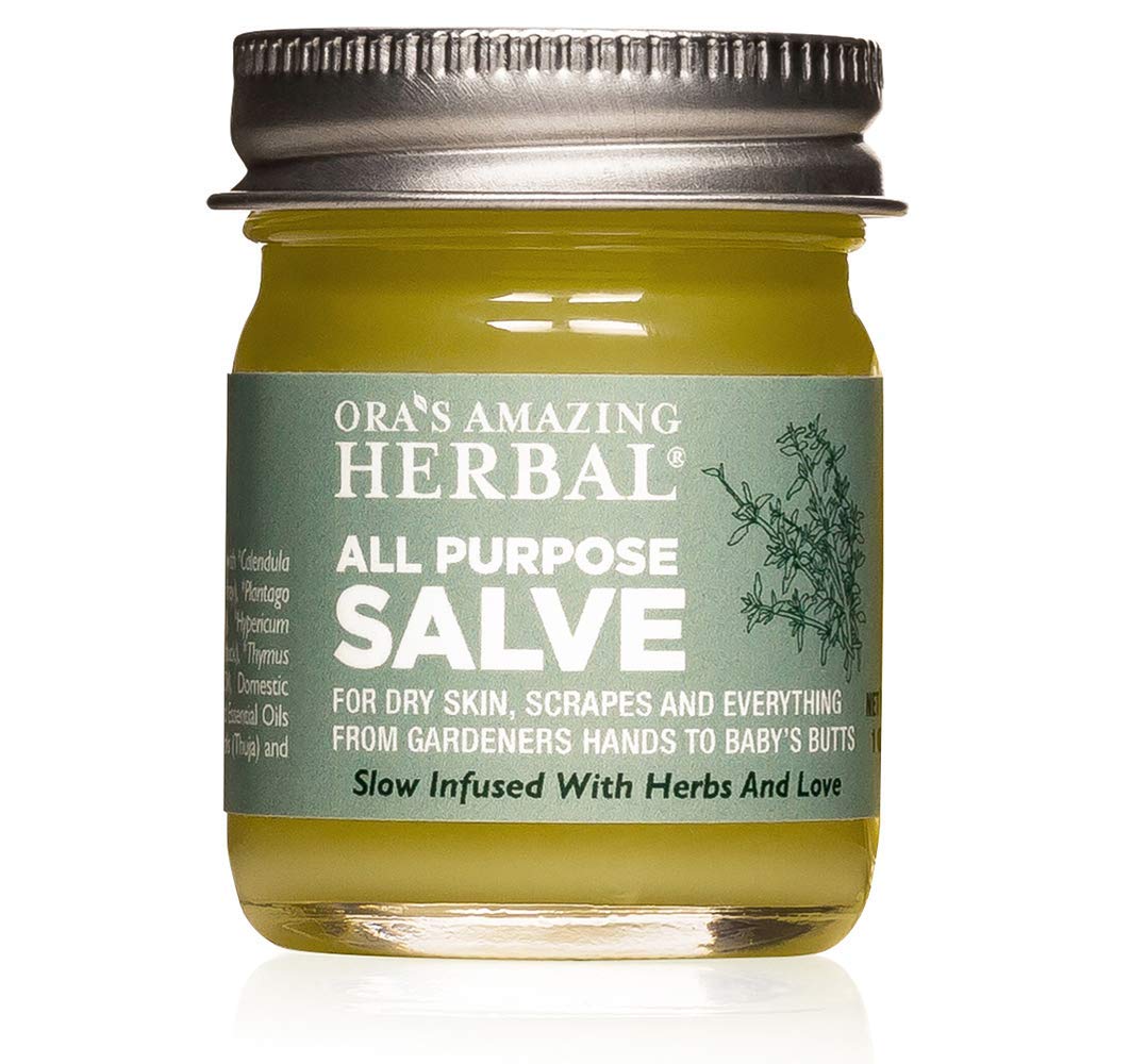 Oras Amazing Herbal All Purpose Salve, Natural Healing Ointment, Tea Tree Balm, Comfrey Calendula Thyme Plantain, Hand Salve, R