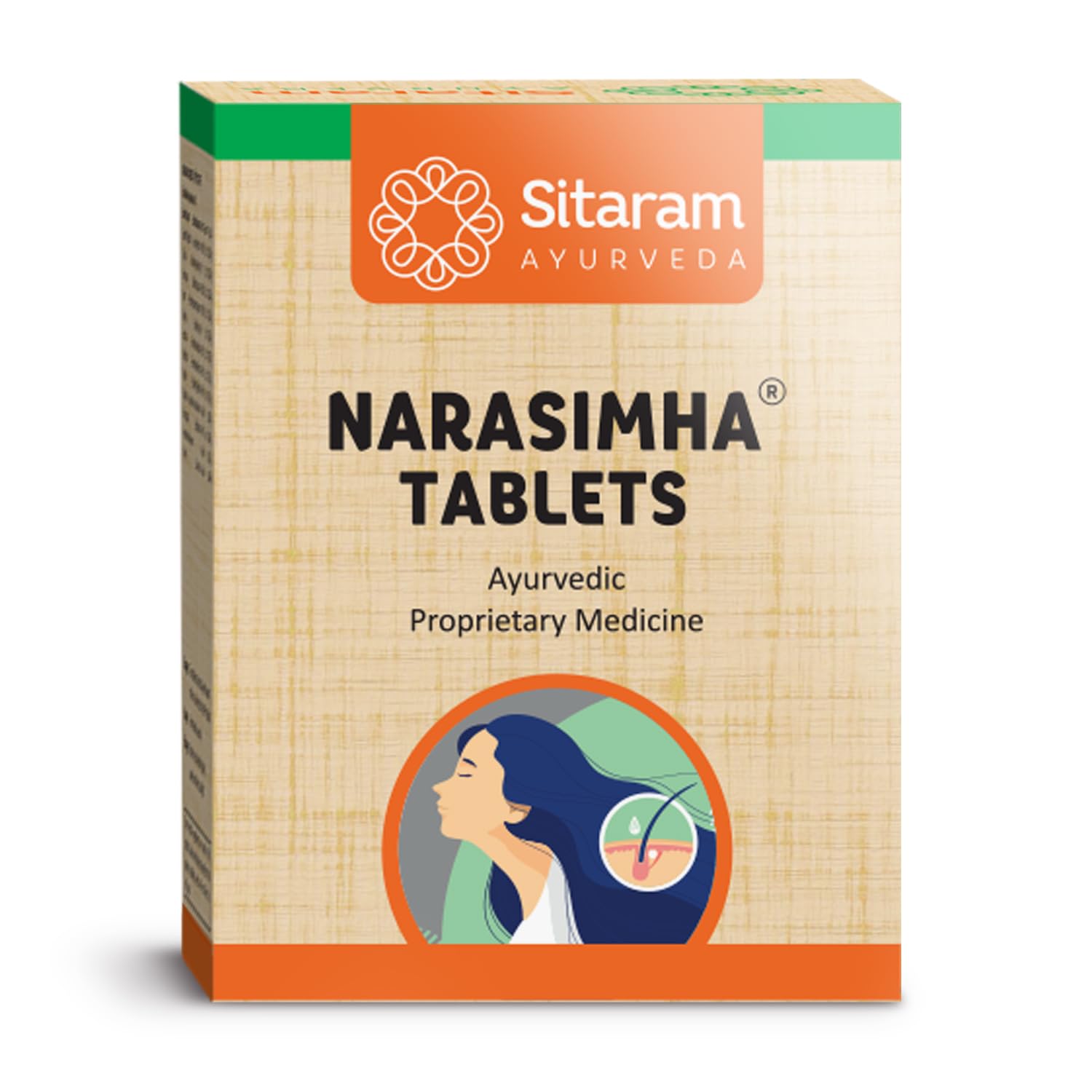 Sitaram Ayurveda Narasimham Tablet 60 Nos | Sitaram Narasimha Tablets For Healthy Hair & Skin | Inspired By Narasimha Rasayanam