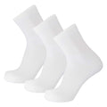 Big and Tall Diabetic Cotton Neuropathy Ankle Socks, King Size Mens Athletic Socks (13-15, Quarter White) - 3 pairs