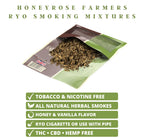 Honeyrose Farmers - Tobacco & Nicotine FREE Smoking Mixture, 1 pouch/30gr/1oz, Made in England