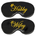 Exciting Lives Hubby Wifey Sleeping Masks Set  Love Couple Eye Mask/Eye Mask For Husband & Wife/Printed Eye Mask/Sleeping Mask/