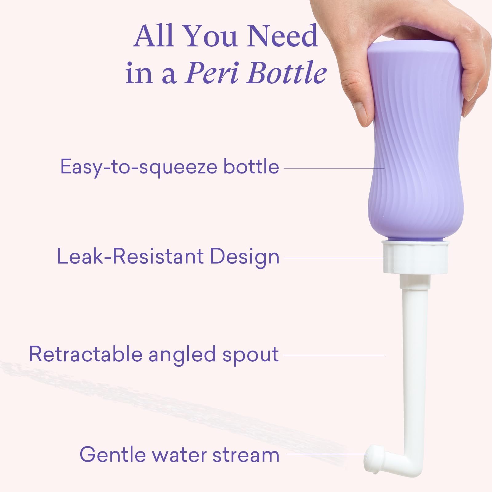 PurComfy Upside Down Peri Bottle for Postpartum Care Essentials, Portable Bidet Travel for Postpartum Perineal Cleansing and Rec