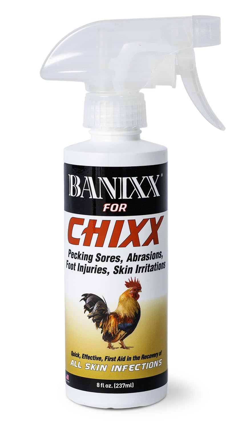 Banixx for Pecking Sores, Bumble Foot, Fowl Pox, Raw Vent Area Infection, Chicken Leg/Foot Injuries
