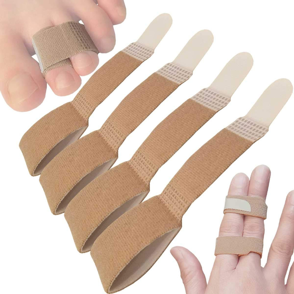 Chiroplax Non-Elastic Toe Wraps Buddy Tape (4 Pack) Broken Overlapping Hammer Toe Separator Brace Finger Cushion Bandages Splint