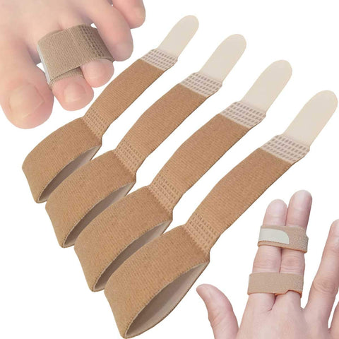 Chiroplax Non-Elastic Toe Wraps Buddy Tape (4 Pack) Broken Overlapping Hammer Toe Separator Brace Finger Cushion Bandages Splint