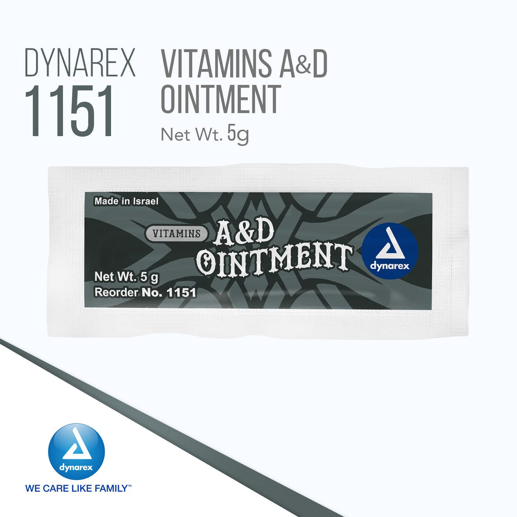 Dynarex Vitamins A&D Ointment Without Lanolin - Vitamin A and D Ointment Protectant for Minor Cuts, Burns, Diaper Rash & Dry Ski