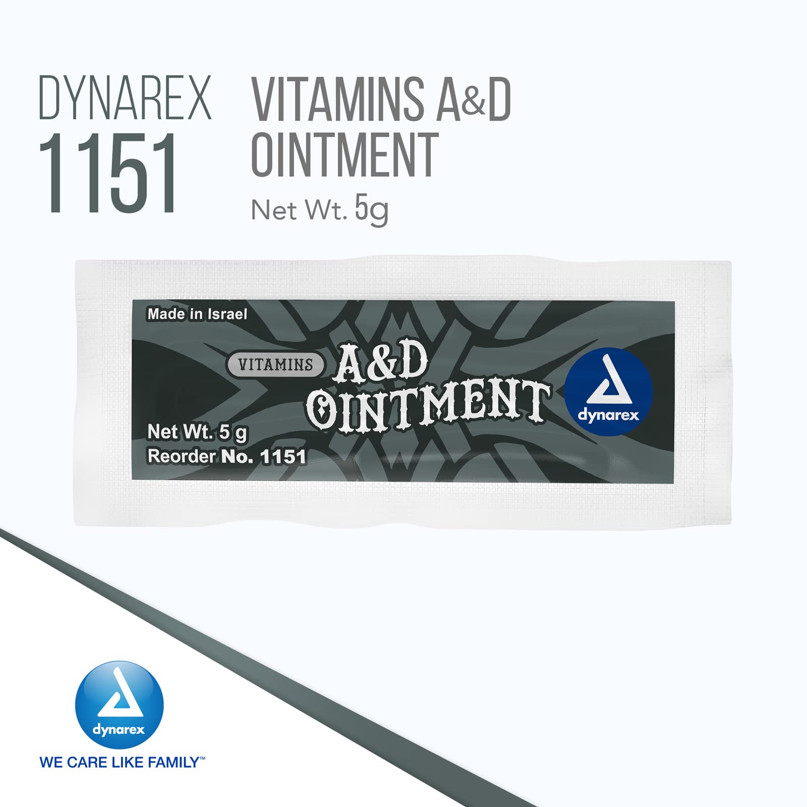 Dynarex Vitamins A&D Ointment Without Lanolin - Vitamin A and D Ointment Protectant for Minor Cuts, Burns, Diaper Rash & Dry Ski