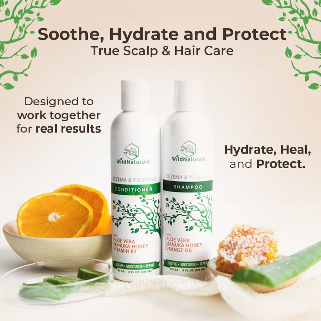 Eczema Psoriasis Conditioner and Dry Scalp Treatment - Anti Dandruff Hair Conditioner for Damaged Dry Hair - Scalp Psoriasis - D