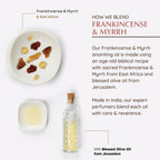 Frankincense & Myrrh Anointing Oil 9ml (0.3 fl oz.)| Blessings from The Holy Lands | Blessed Olive Oil from Jerusalem with Bibli