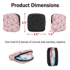 Desing Wish Sanitary Napkin Storage Bag, Menstrual Cup Pouch Nursing Pad Holder Tampon Bags Feminine Product Pouches Portable Pe