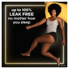 Always Zzzs Overnight Disposable Period Underwear for Women, Black Period Panties, Leakproof, Large/X- Large, 14 Count