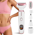 Bikini Trimmer For Women Private Part 4In1 Women Body Trimmer With Led Display, Waterproof Trimmer For Lady, Rechargeable Cord