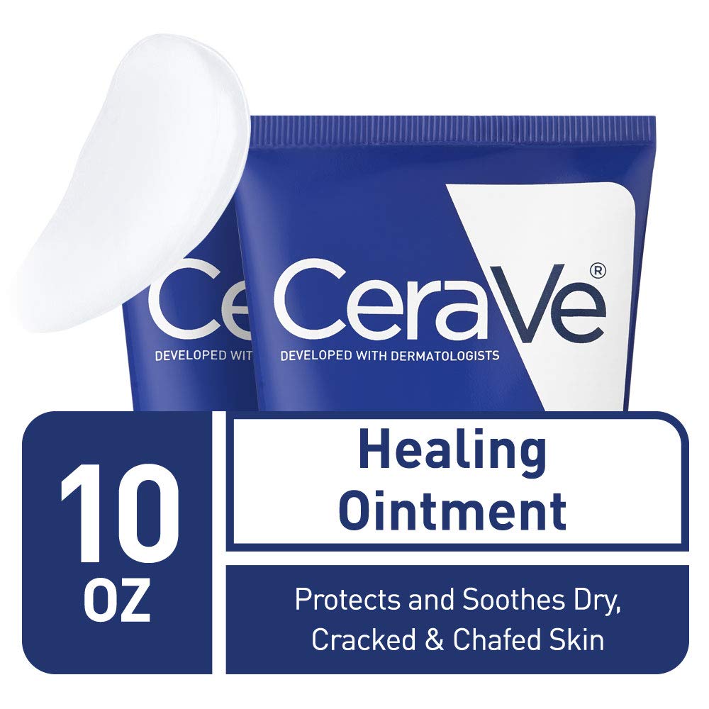 CeraVe Healing Ointment | 2 Pack (5 Ounce Each) | Cracked Skin Repair Skin Protectant with Petrolatum Ceramides | Lanolin & Frag