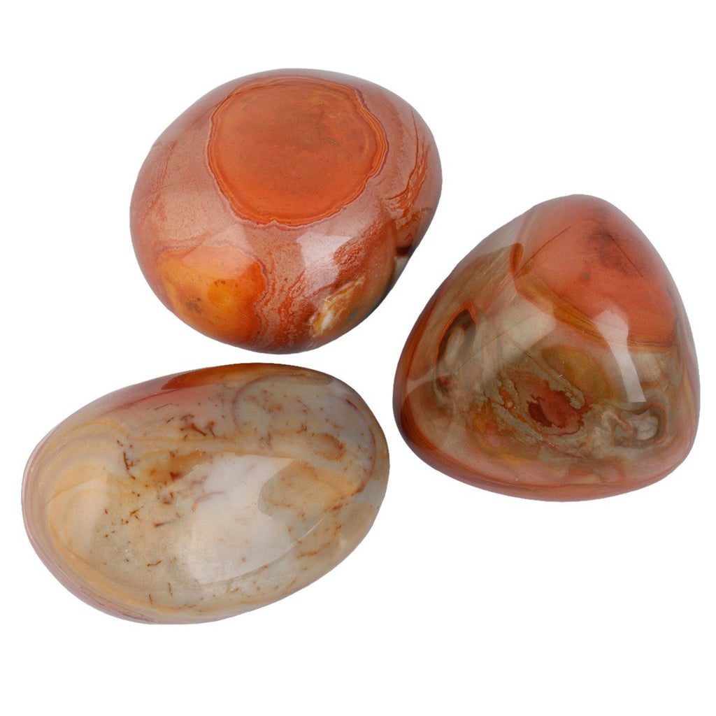 Rockcloud Irregular Polished Ocean Jasper Palm Stones Worry Stones Pebble Healing Crystal with Velvet Bag