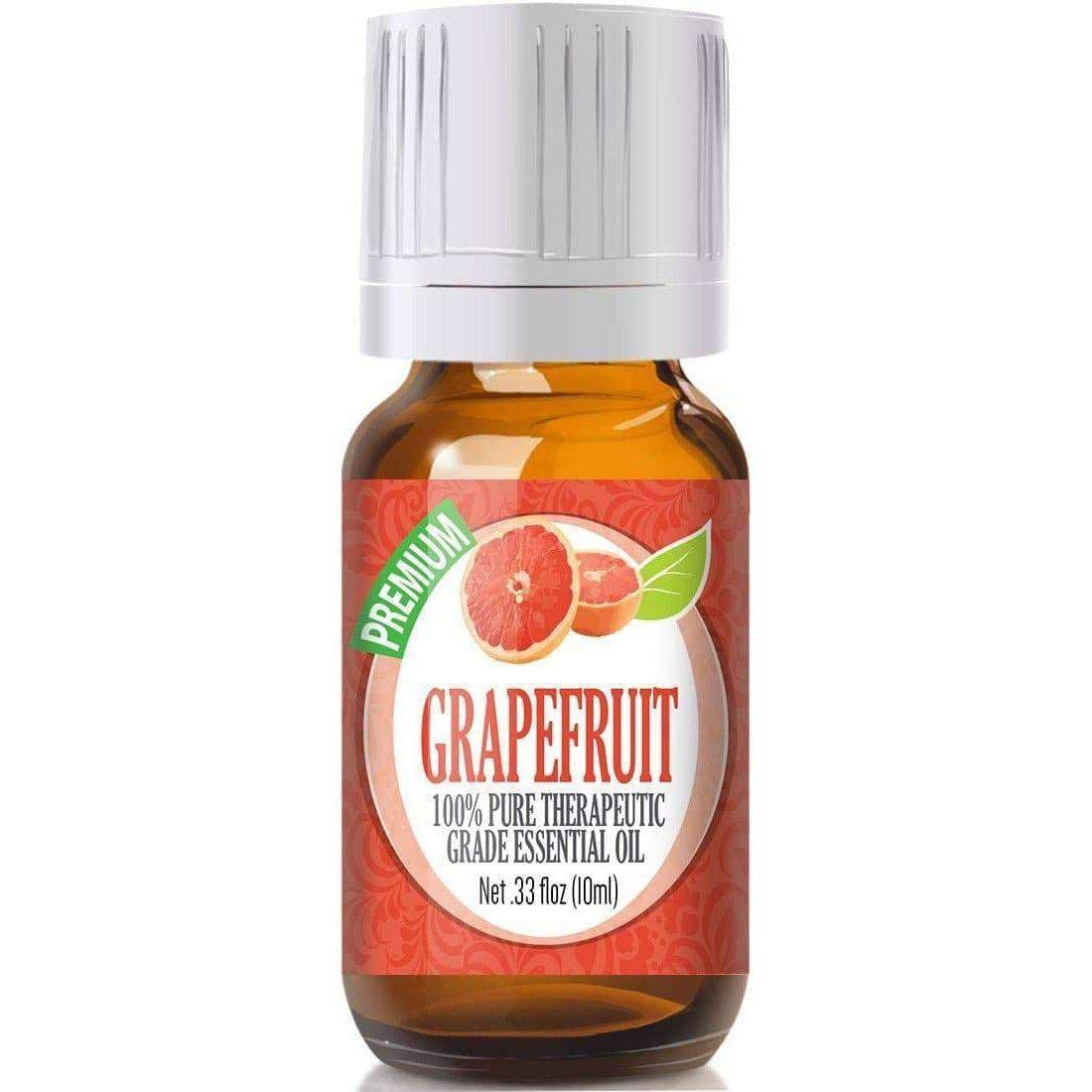 Healing Solutions - Grapefruit Essential Oil (10ml) Pure & Natural Grapefruit Oil for Skin- 0.33 Fluid Ounces