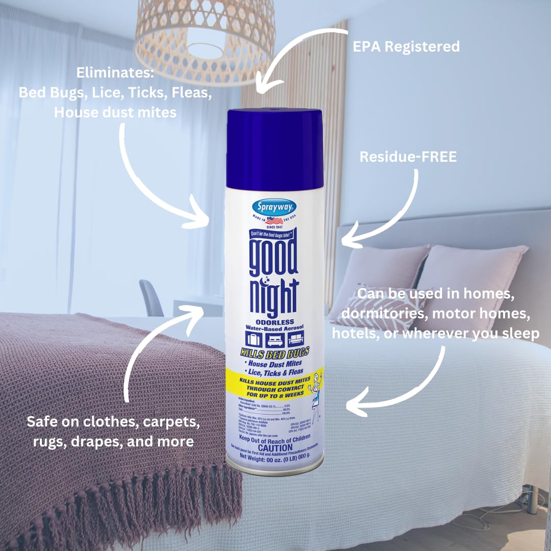 Sprayway SW003R Good Night Aerosol Spray, 16 oz