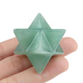 QINJIEJIE Green Aventurine Merkaba Crystal Natural Healing Stones Sacred Meditation Energy Generator 1 Home Decor Protection Cle