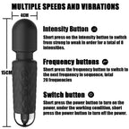 Generic Portable Wireless Massager, Waterproof Rechargeable Body Massager, Fatigue Relieving Percussion Massage Gun with Multipl