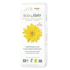Eco by Naty Sanitary Pads Super - Plantbased and Absorbent Sanitary Pads for Women, Organic Cotton Menstrual Product, Better for