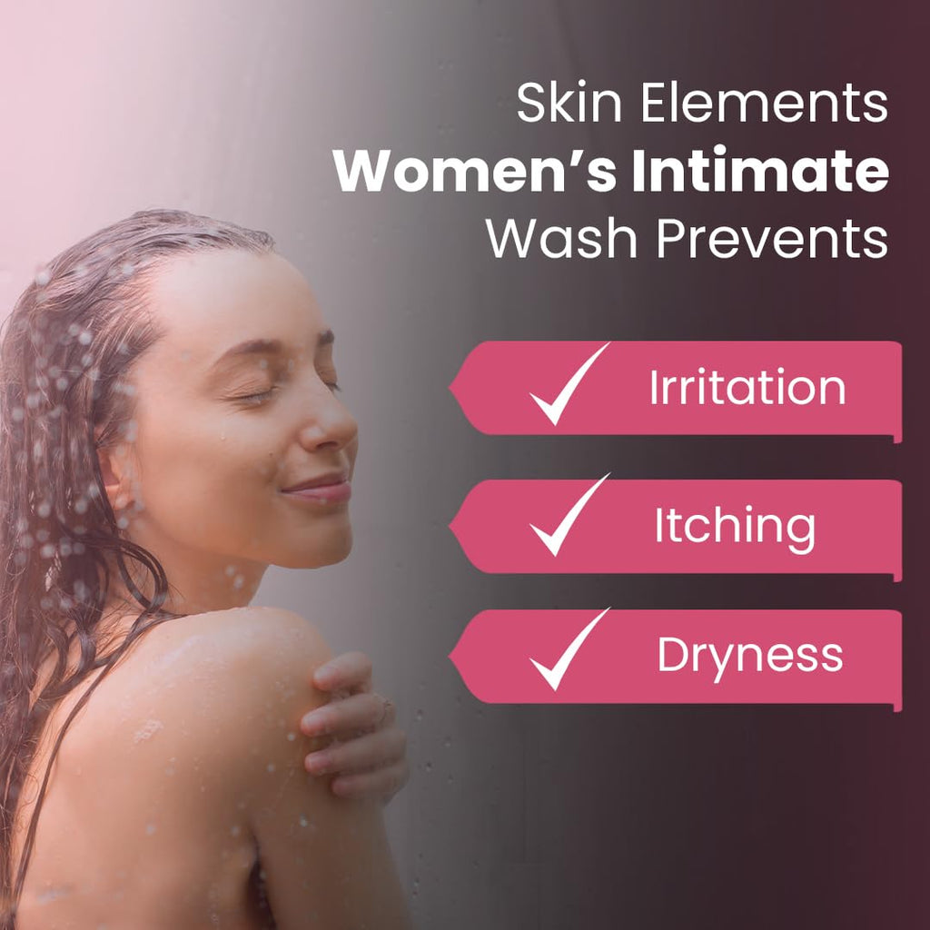 Skin Elements Intimate wash for Women (4.05 Fl Oz.) with Rose & Chamomile Water, Calendula & Aloe Vera Extracts | Prevents Itchi