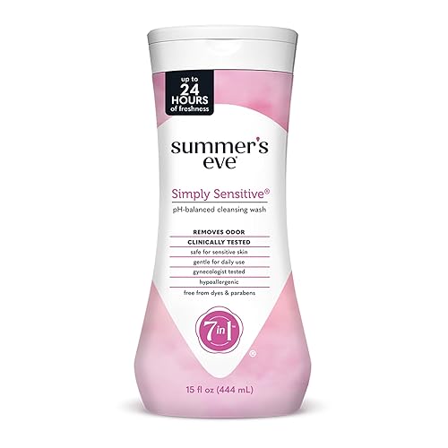 Summer's Eve Simply Sensitive Daily Gentle All Over Feminine Body Wash, Removes Odor, Feminine Wash pH Balanced, 15 fl oz