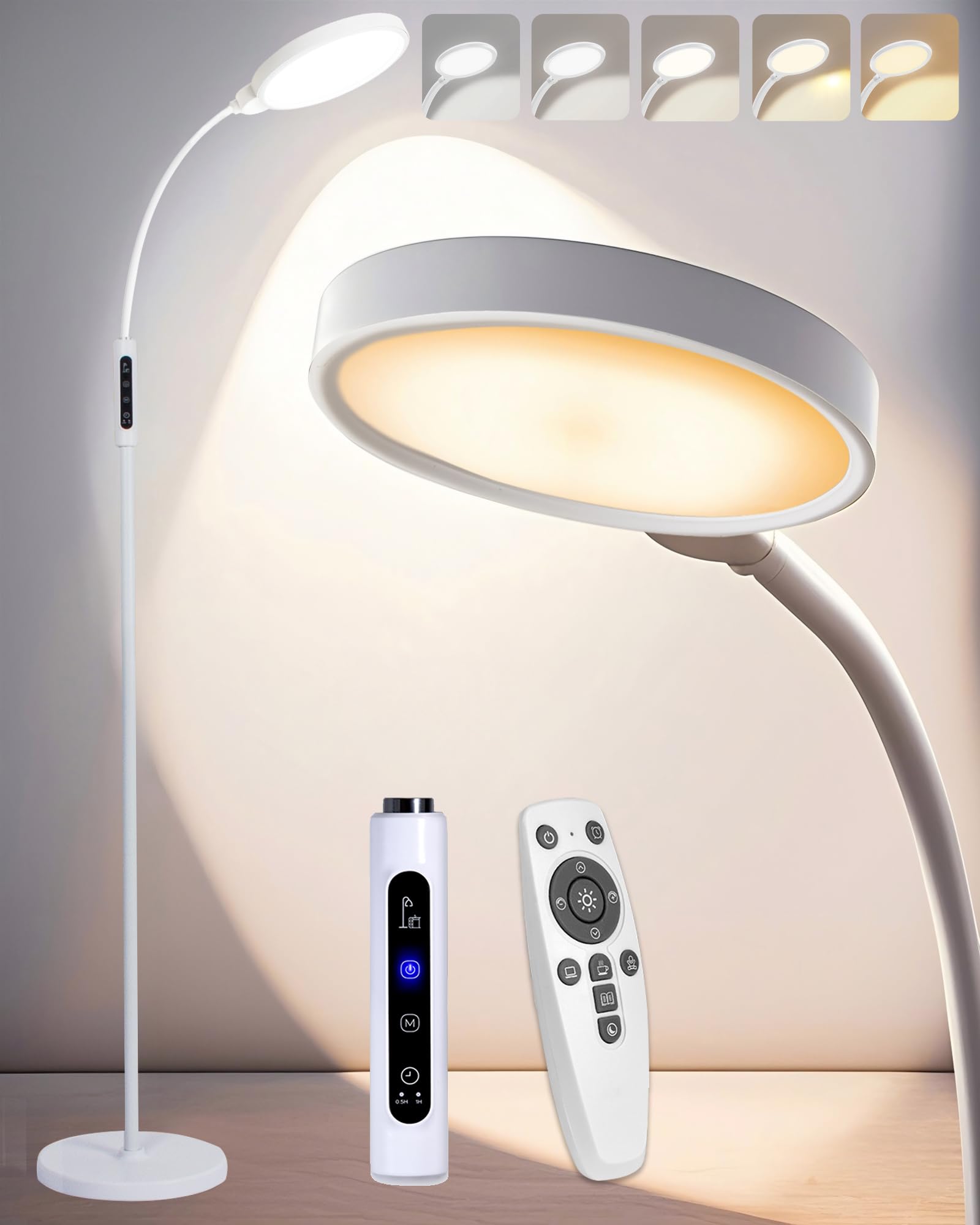 Joyousstar Light Therapy Floor Lamp 10000 Lux Sun Light Full Spectrum Therapy Lamp with 10 Adjustable Brightness Levels 6 Scene 