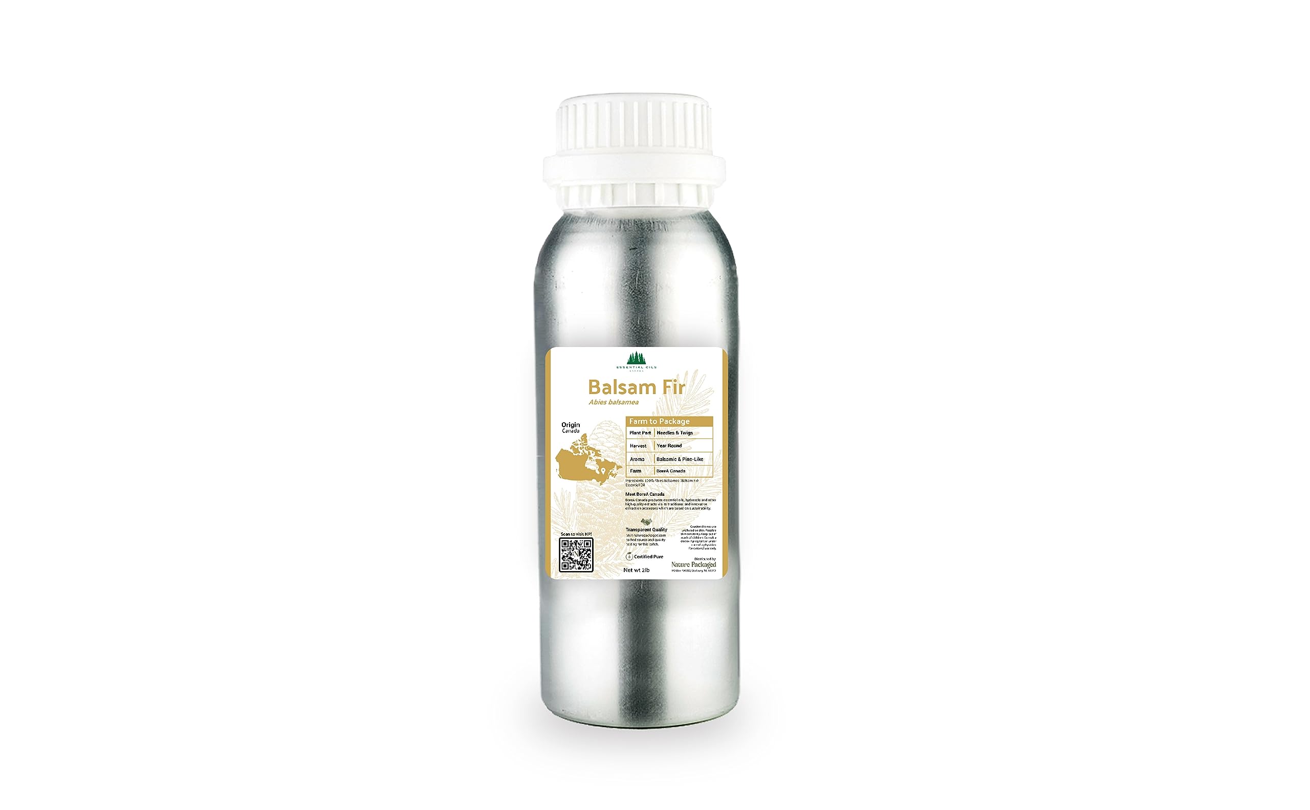 Nature Packaged Balsam Fir Essential Oil (2lbs) - Direct from Our Farm Partner in Canada - Essential Oils for Home, Humidifier, 