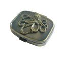Hidad Bronze Retro Portable Travel Pill Organizer - Octopus Sign Small Pill Box for Purse or Pocket, Cute Durable Portable Mini 