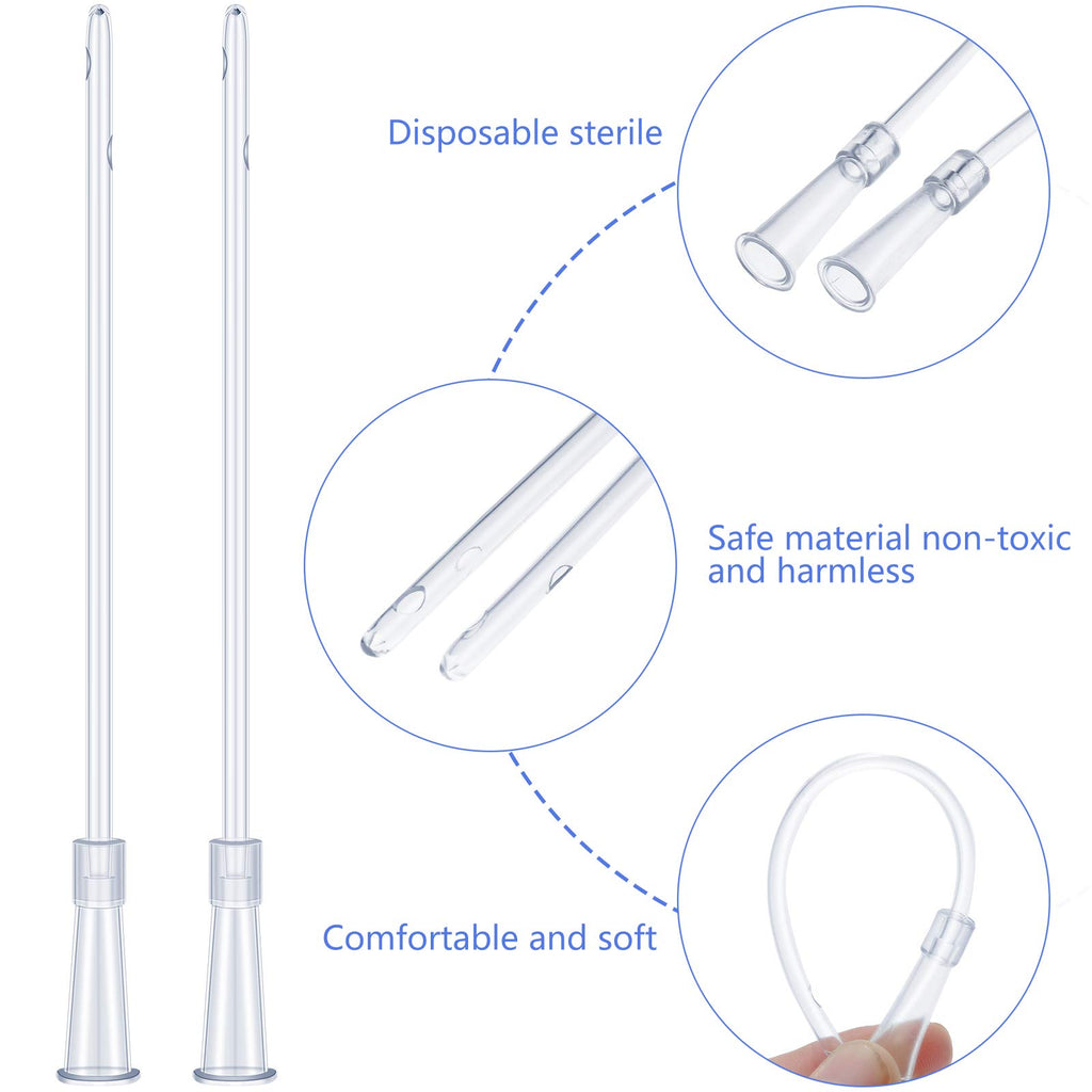 Nuanchu White PVC Replacement Tube Supplies Colon Tubes Kit Clear Replacements Hose with Flexible Rounded End for Smooth Insert