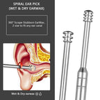 8 Pcs Ear Wax Removal Kit,Professional Double-Headed Ear Pick Earwax Removal Tools,316L Stainless Steel Ear Cleaner Curette with