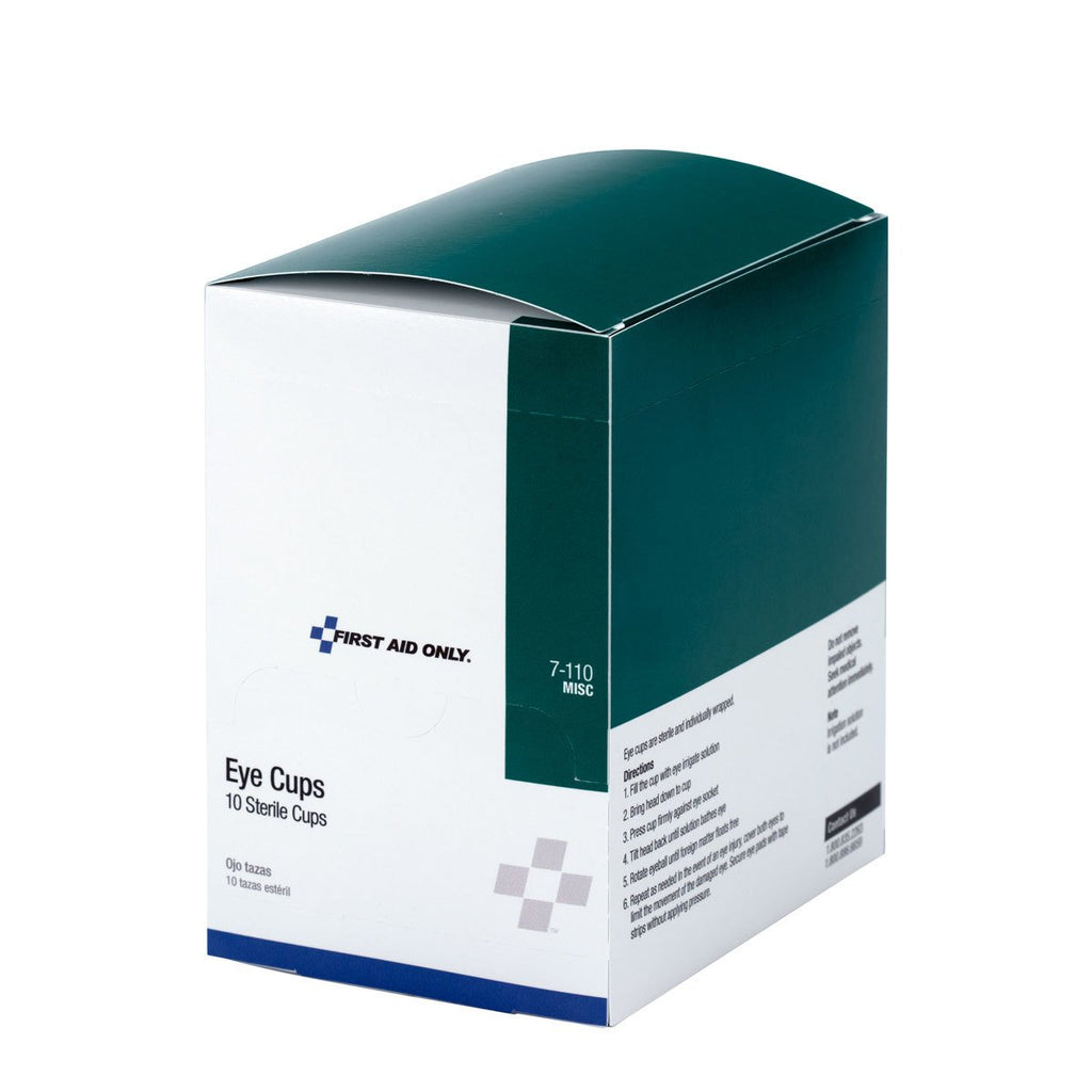 First Aid Only - 7-110 Sterile Eye Cups, 10 Per Box