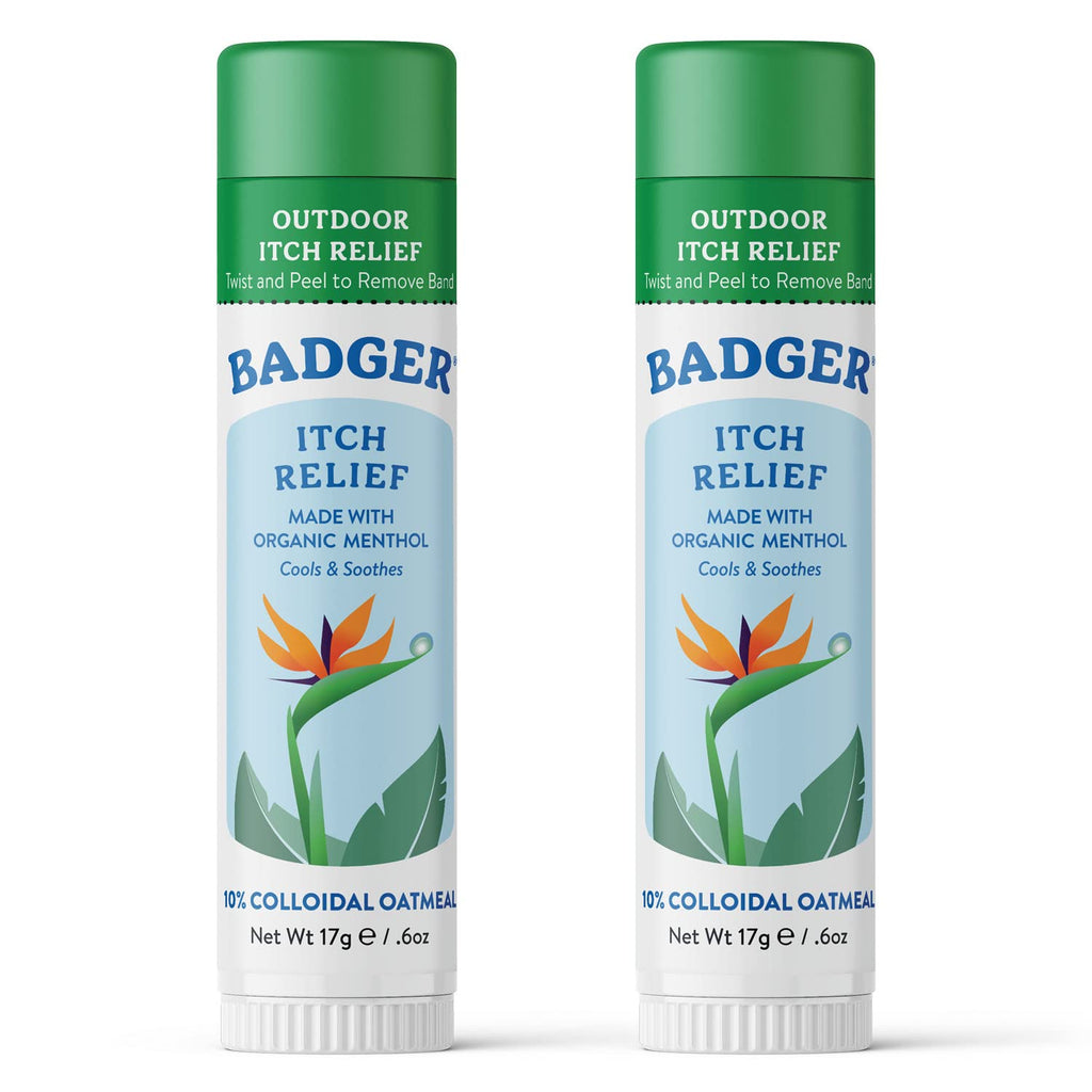 Badger Bug Bite Itch Relief Stick, Natural & Organic Anti Itch Cream for Bug Bites, Rashes & Poison Ivy, Fast Itchy Skin Relief 