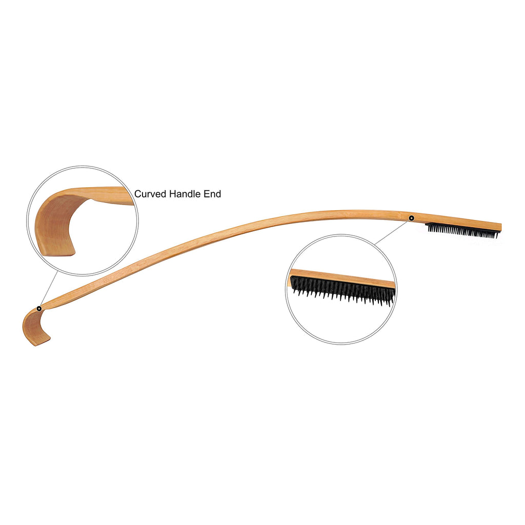 ITCHSTIX Bamboo Back Scratchers, Curved Aggressive Scratching Hand Tool for Adult Men, Designed Patented and Assembled in The US