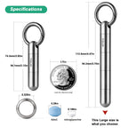 TISUR Large Keychain Pill Holder, Titanium Pill Case Waterproof Pill Fob for Travel Purse Pocket,Pill Organize