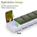 2 Week Pill Box, MOLN HYMY 7 Day Pill Organizer 2 Times a Day, Weekly Pill Container to Hold Medication, Vitamins Fish Oils (Gre