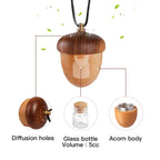 Maromalife Essential Oil Car Diffuser, Wooden Acorn Decor Cute Car Diffuser Air Freshener, Hanging Aromatherapy Diffuser Perfume