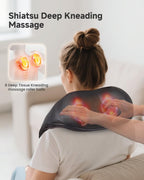 Snailax Shiatsu Neck and Back Massager with Heat, Neck and Shoulder Massager, Deep Kneading Electric Massage Pillow for Shoulder