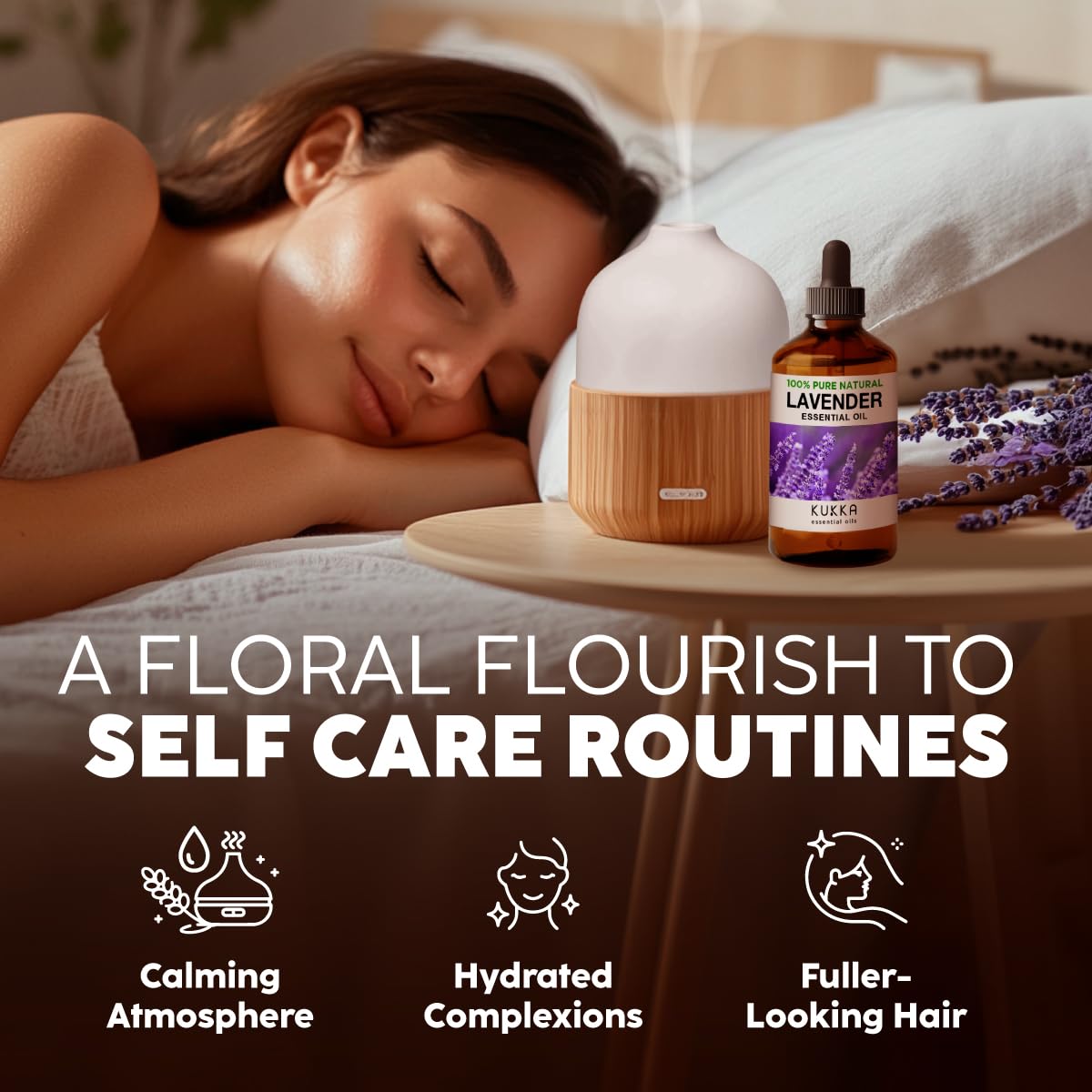 KUKKA essential oils 100% Pure & Natural Lavender Essential Oil for Diffuser, Body, Aromatherapy & Soap Making Scent (4 Fl Oz/11