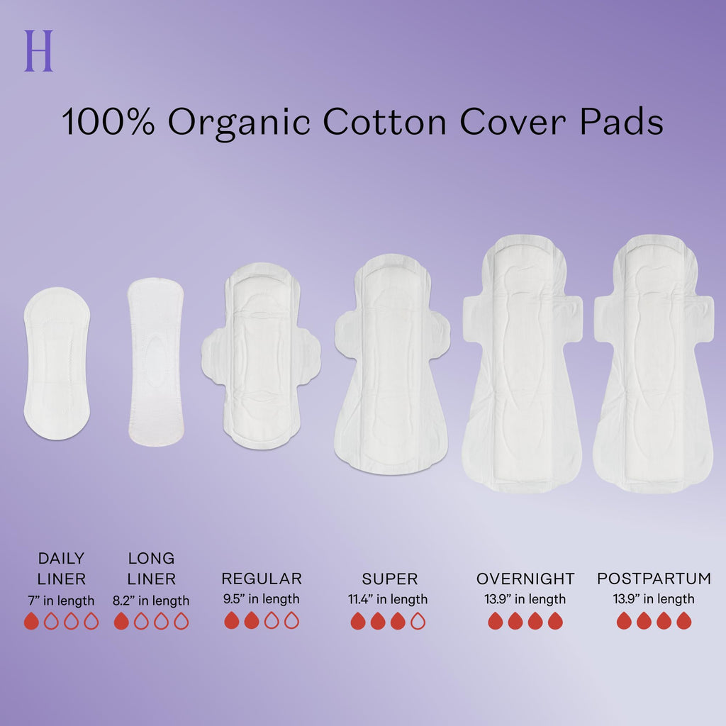 The Honey Pot Company - 64ct - Pads for Women - Non-Herbal Super Pads w/Wings - Organic Pads for Women - Cotton Cover, & Ultra-A